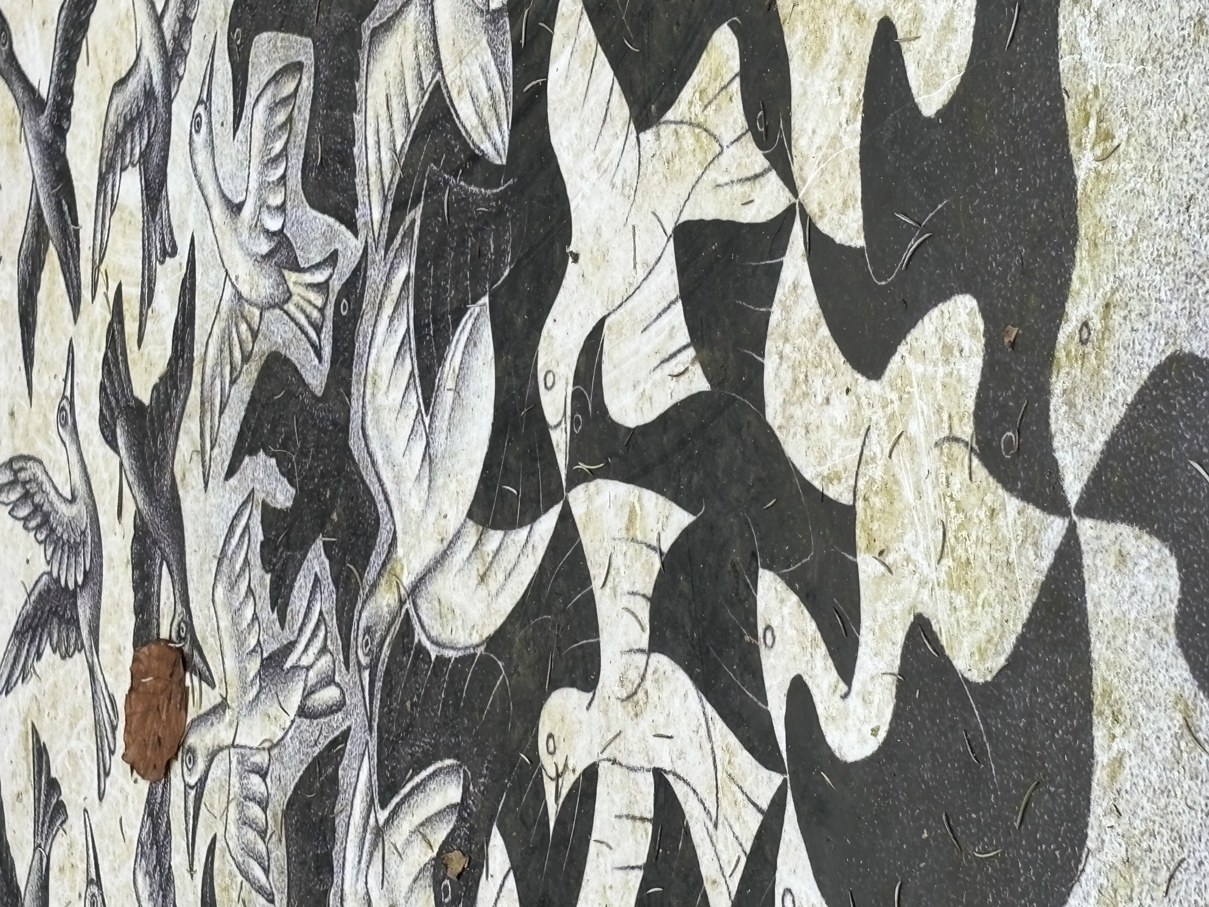 Detail van het graf van Escher